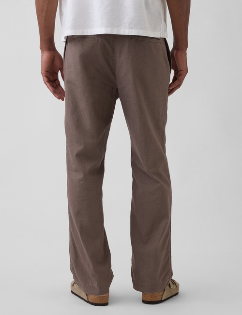 Linen-Cotton Relaxed Taper Pants