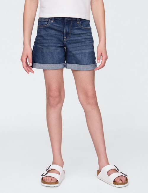 Kids Denim Midi Shorts