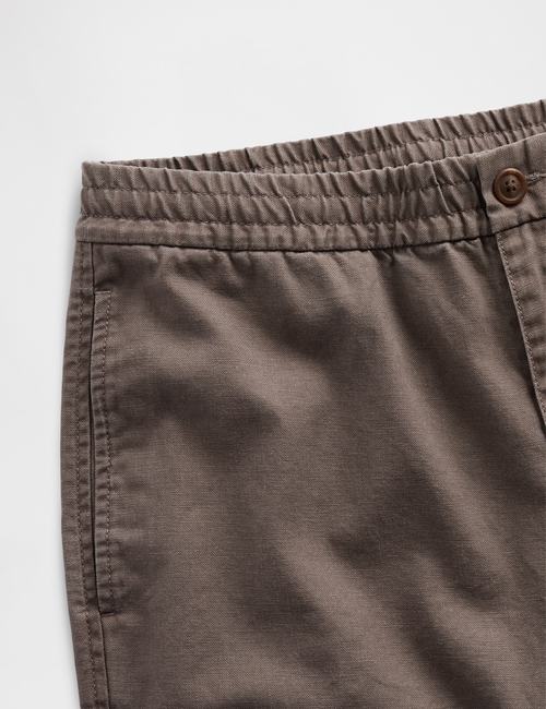 Linen-Cotton Relaxed Taper Pants