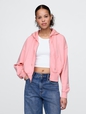 French Terry Oversized Zip Wedge Hoodie