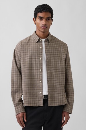 Relaxed Straight-Hem Oxford Shirt