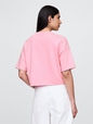 French Terry Cropped Rolled Hem Sweatshirt
