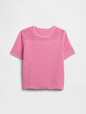 Kids Relaxed Mixed-Stitch Sweater Top