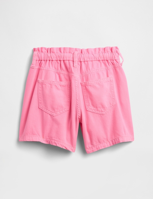 Kids High Rise Relaxed Pull-On Denim Shorts