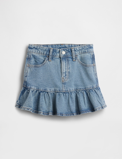 Kids Denim Ruffle Skirt
