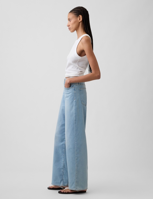 High Rise Wide-Leg Sweatpant Jeans