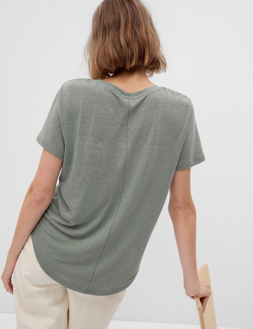 Linen-Blend T-Shirt