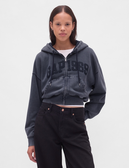 VintageSoft 1969 Logo Zip Hoodie
