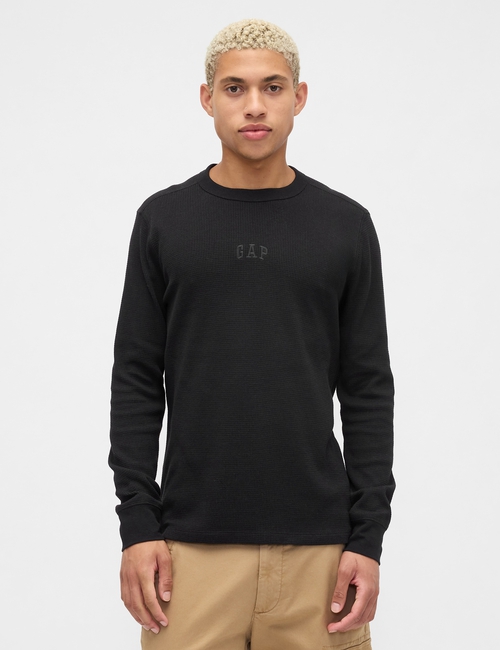 Gap Logo Waffle-Knit Crewneck T-Shirt