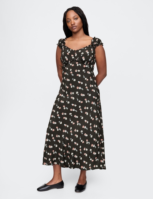 Crepe Sweetheart Maxi Dress