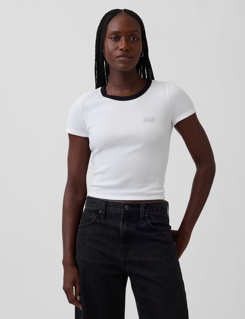 Ribbed Gap Logo Baby T-Shirt