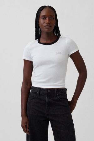 V-JPN IE SS LOGO RINGER RIB TEE