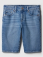 9" Mid Rise Denim Bermuda Shorts