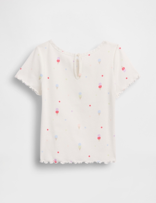 Baby & Toddler Embroidered Ice Cream Rib T-Shirt