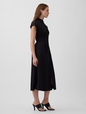 Poplin Cinched Midi Shirtdress