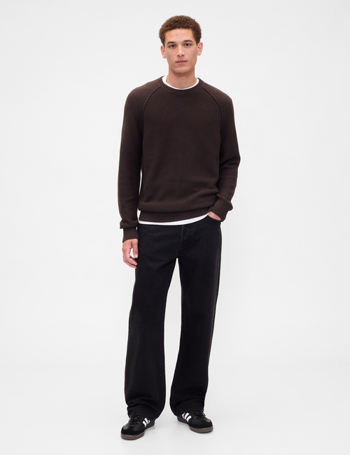 Garter Crewneck Sweater