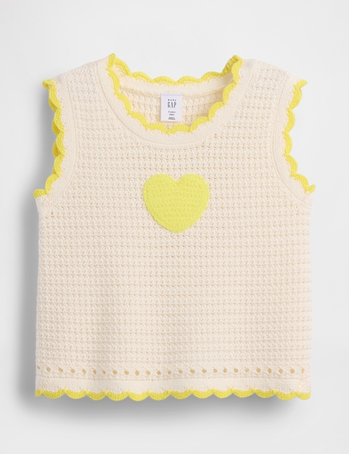 SL COTTON CROCHET TANK - HEART