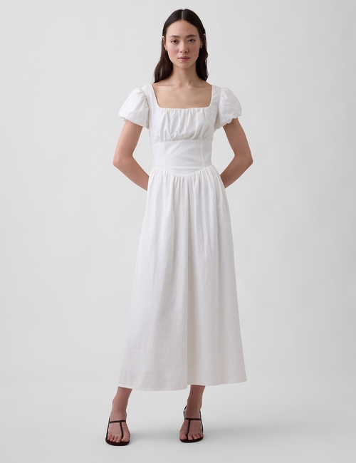SS DROPWAIST LINEN MAXI DRESS