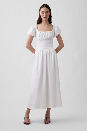 SS DROPWAIST LINEN MAXI DRESS