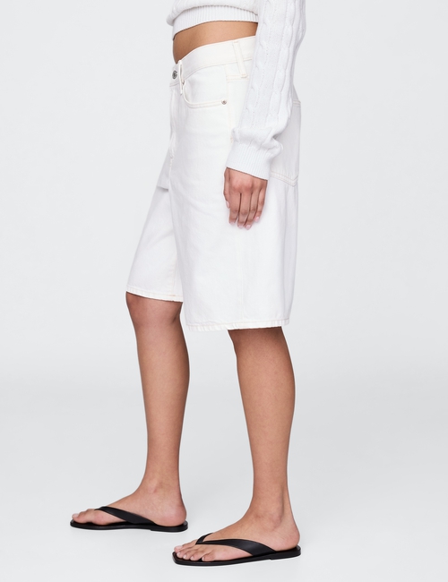 11" Mid Rise Longline Denim Shorts