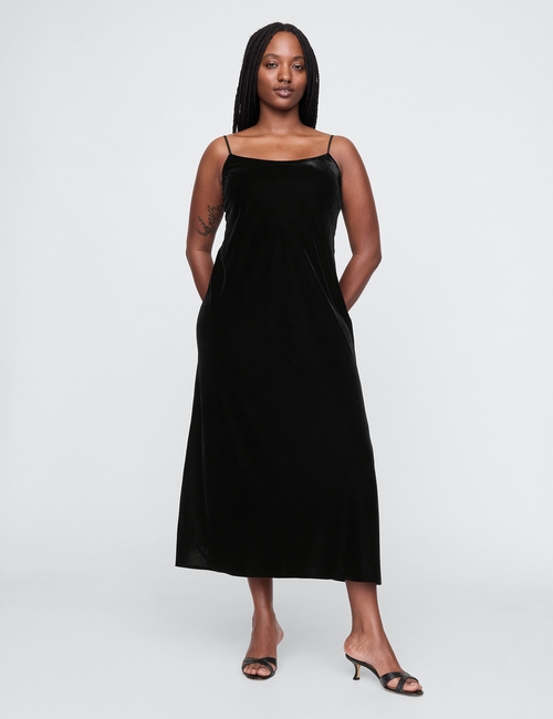 Recycled Velvet Maxi Slip Dress
