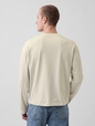 JPN IE SUEDE TUCH LS Y2K LOGO TEE