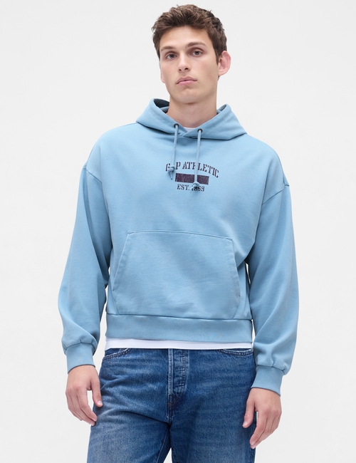 Heavyweight Oversized Logo Crop Hoodie