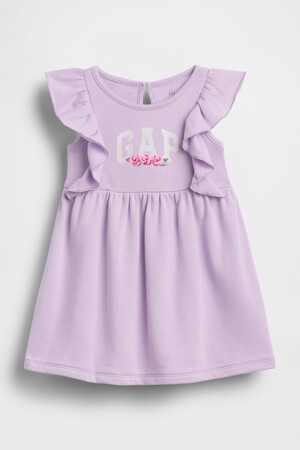 Baby & Toddler French Terry Ruffle Logo Dress
