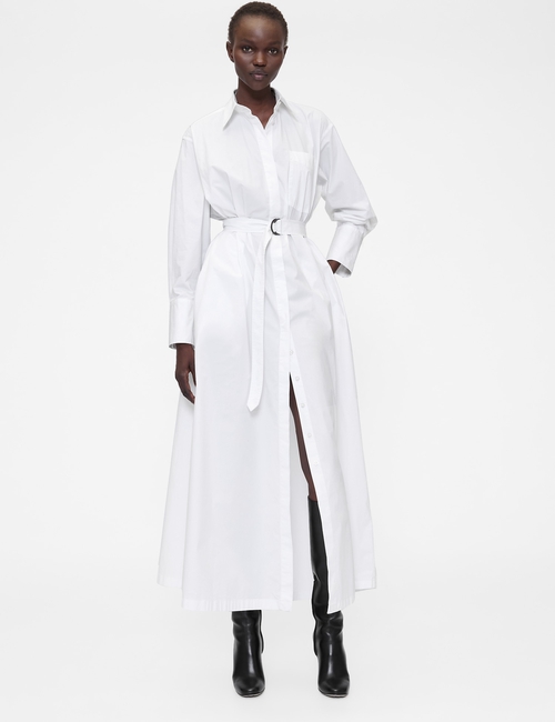 GapStudio Poplin Belted Maxi Shirtdress