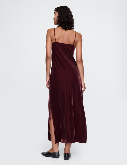 Recycled Velvet Maxi Slip Dress