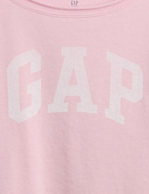 Kids French Terry Wide-Neck Logo Sweatshirt