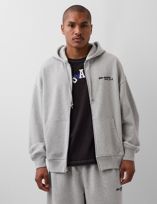 Gap × Awake NY Heavyweight Oversized Logo Zip Hoodie