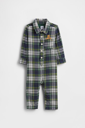 Baby Flannel Bear Pocket One-Piece