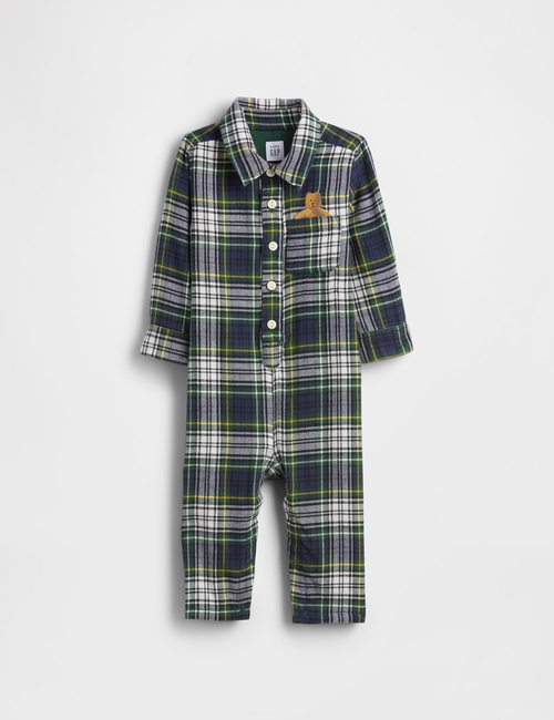 Baby Flannel Bear Pocket One-Piece
