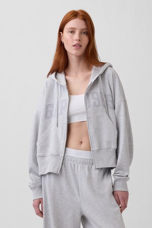 French Terry Oversized 1969 Logo Zip Hoodie