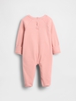 Baby Softspun Heart Pocket Footed One-Piece