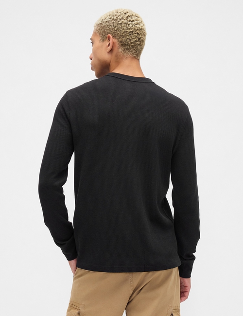 Gap Logo Waffle-Knit Crewneck T-Shirt