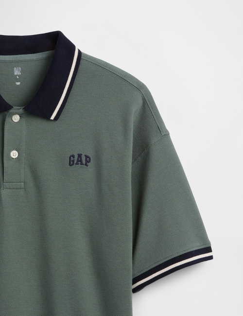 Kids Oversized Gap Logo Pique Polo Shirt