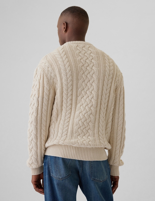 Relaxed Cable-Knit Sweater