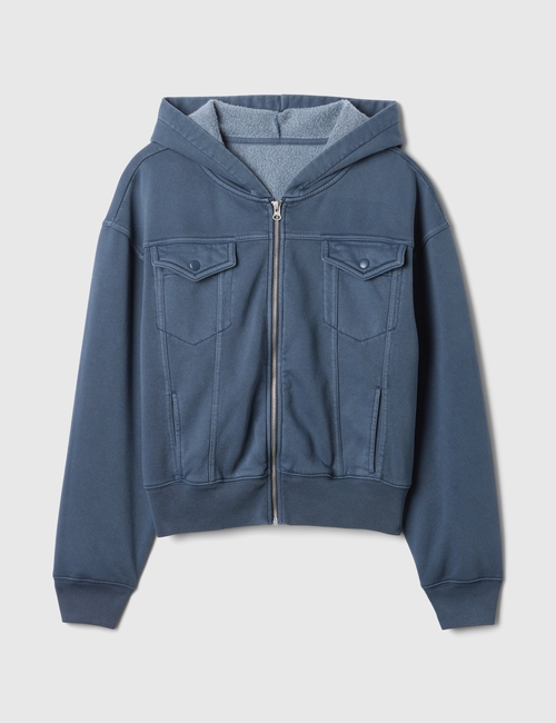 Oversized Fleece Zip Hoodie