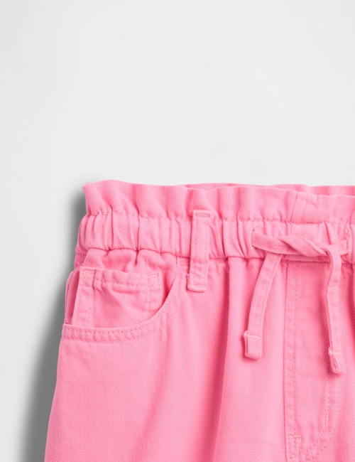 Kids High Rise Relaxed Pull-On Denim Shorts