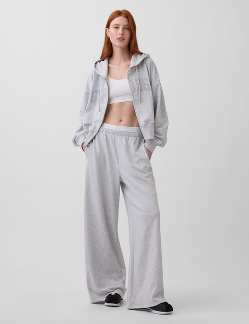 French Terry Oversized 1969 Logo Zip Hoodie