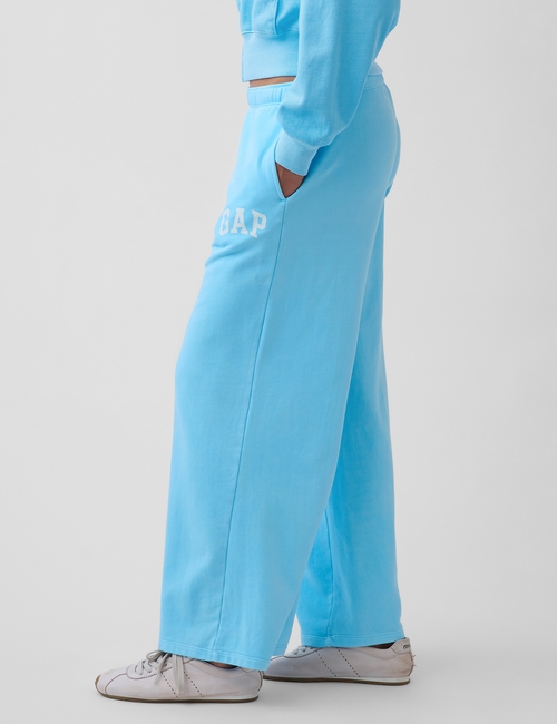 Gap Logo French Terry Wide-Leg Joggers