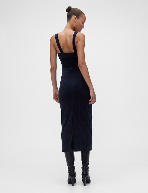 GapStudio Corduroy Belted Midi Dress