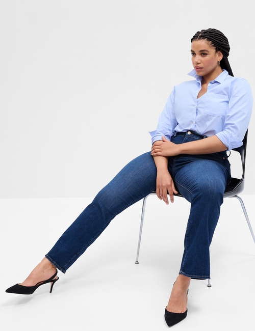 Mid Rise Baby Boot Jeans