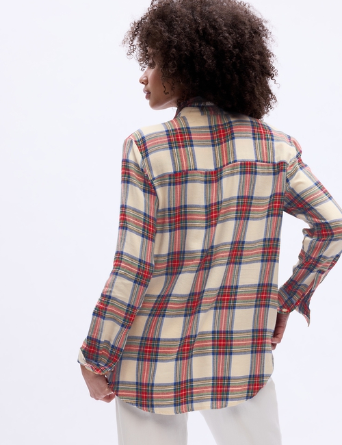 Relaxed Plaid Flannel Easy Shirt
