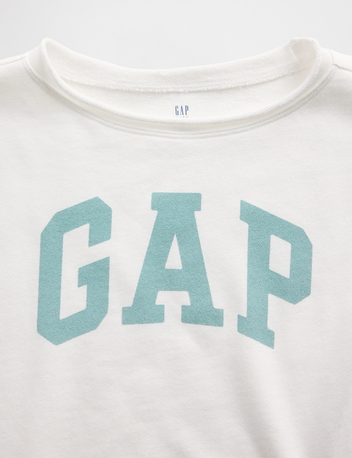 Kids French Terry Wide-Neck Logo Sweatshirt