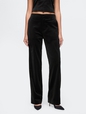 High Rise Velvet Straight Pants