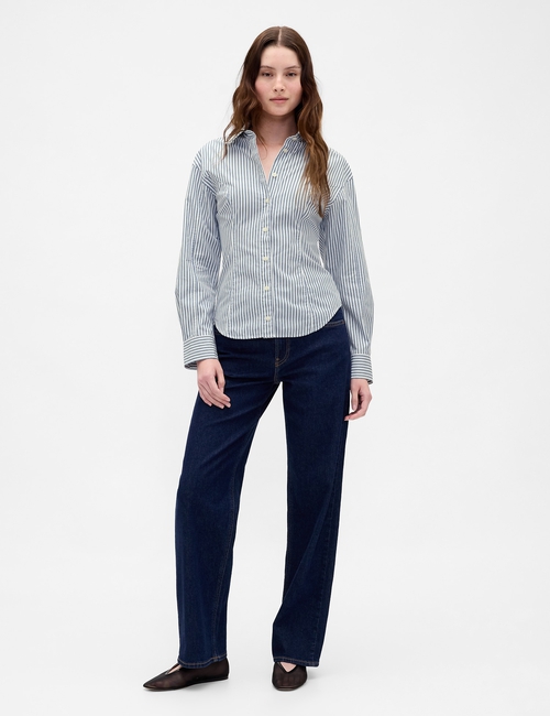 Organic Cotton Poplin Dolman Classic Shirt
