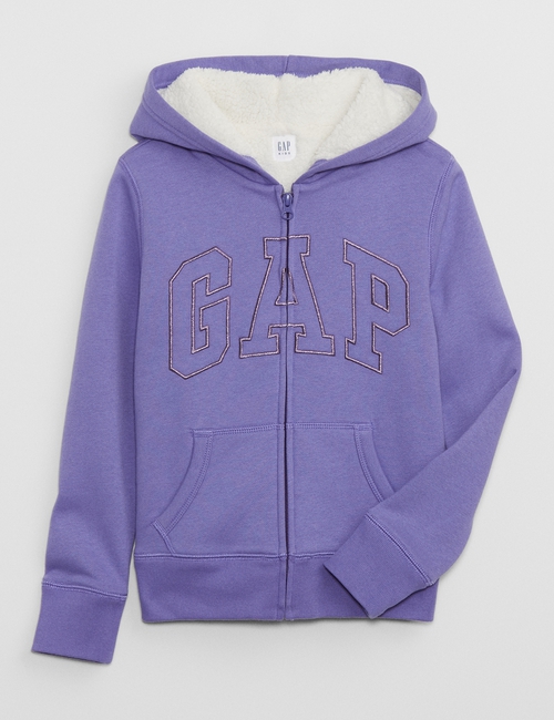 Kids Gap Logo Sherpa Zip Hoodie